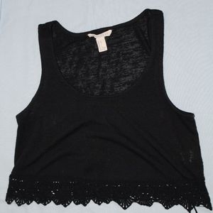 Forever 21 Black crop top with lace bottom
